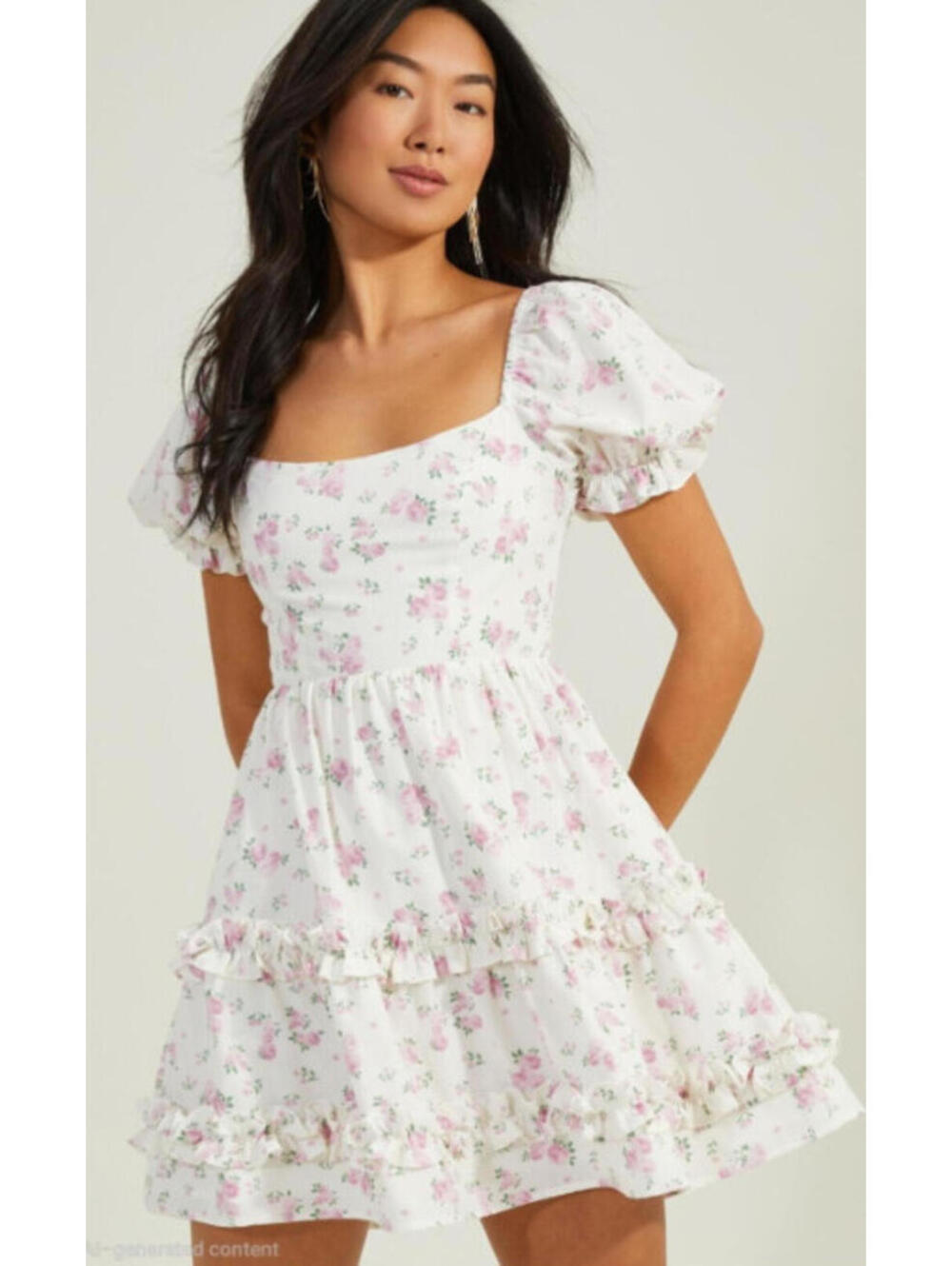 Altar’d State Alessandra Ruffle Floral Tiered Dress